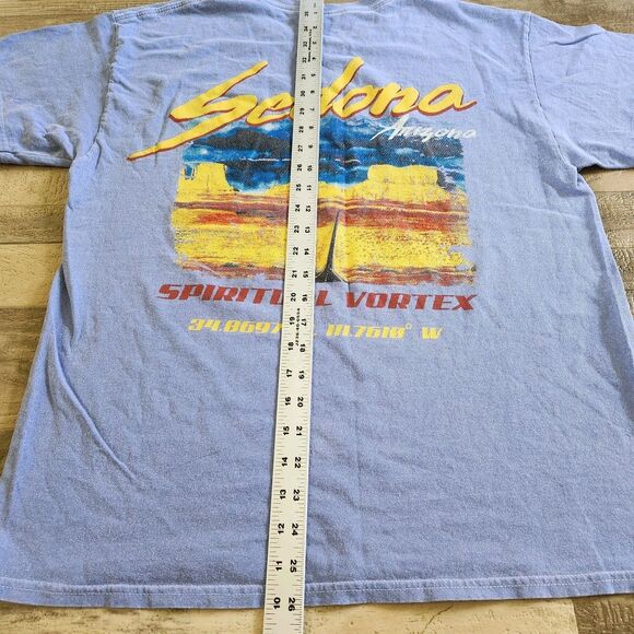 Spiritual Vortex Sedona Arizona T-Shirt Size M Blue  Short Sleeve Graphic Tee - Picture 9 of 9